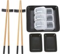 Set 8 piese pentru sushi Excellent Houseware, portelan, alb