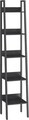 Corp biblioteca Ladder, Vasagle, 33.8 x 30 x 170 cm, PAL/otel, negru