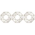 Set 3 oglinzi decorative Estrella, Versa, 25 x 25 cm, plastic