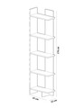 Biblioteca Als, Zena Home, 47x22x170 cm, bej/alb