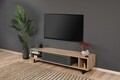 Comoda TV Safir, Puqa Design, 160x35x40 cm, maro/antracit