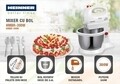 Charm tál mixer, Heinner, 300 W, 5 sebesség, fehér/szürke