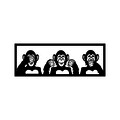 Three Monkeys S Fali dekoráció, Tanelorn, 50x18 cm, fém