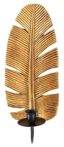 Leaf Gyertyatartó, Mauro Ferretti, 12.8x31.2 cm, poligyanta