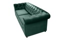 Oxford Chesterfield Kihúzható kanapé, 88x216x75 cm, 3 személyes, zöld