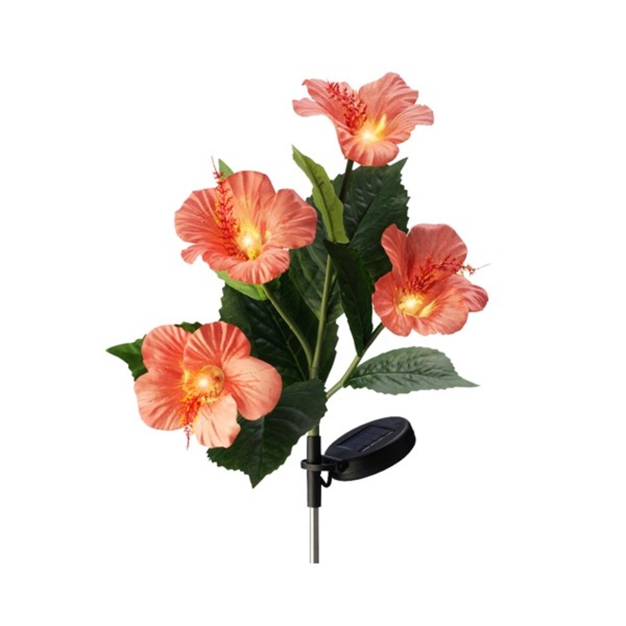 Flower kerti lámpa, Lumineo, 20x23x73 cm, 4 LED, narancs